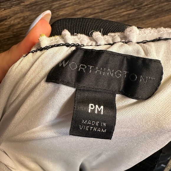 Worthington Yellow and Blue Floral Pleated Maxi Skirt Casual - Picture 7 of 9